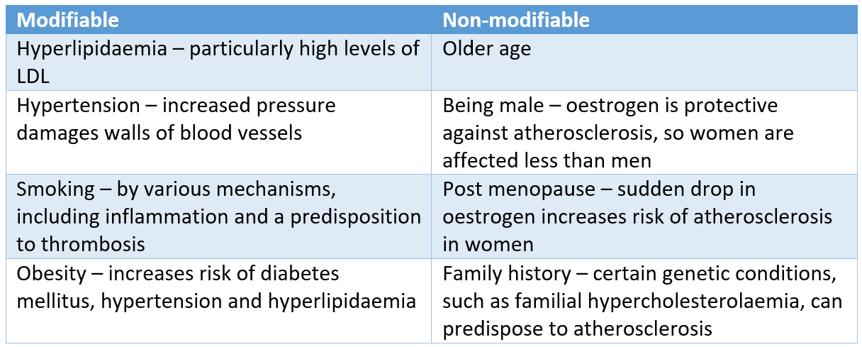 Risk Factors for Atherosclerosis SimpleMed